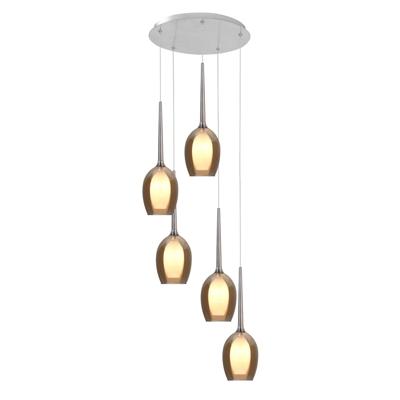 Highlight HanglampBelle nikkel 5-lichts rond - H5143.28