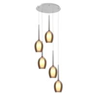Highlight HanglampBelle nikkel 5-lichts rond - H5143.28