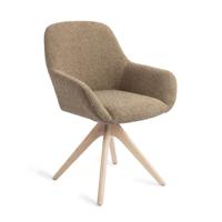 Jesper Home Eetkamerstoel 'Kushi' Revolve Oak Bleach, kleur Moss Meadow