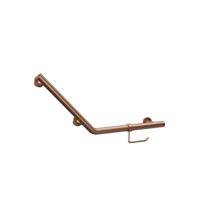 Crosswater Handgreep met WC-rolhouder - schuin - 71.9x33.2cm - geborsteld brons GBA7232BZ Crosswater Handgreep met WC-rolhouder - schuin - 71.9x33.2cm - geborsteld brons GBA7232BZ