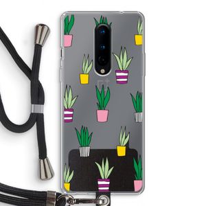 Sanseveria: OnePlus 8 Transparant Hoesje met koord