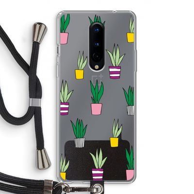 Sanseveria: OnePlus 8 Transparant Hoesje met koord