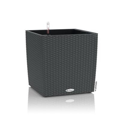 LECHUZA Jardiniere CUBE Cottage 50 ALL-IN-ONE Graniet 442087