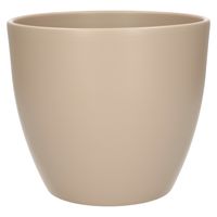 Bloempot mat taupe keramiek voor kamerplant H17 x D19.5 cm