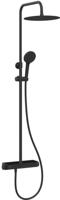 Saqu Total Control regendoucheset met 3 straalsoorten en planchet Ø30cm mat zwart