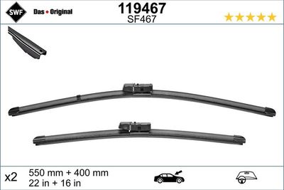 Ruitenwisser ORIGINAL VISIOFLEX SET 119467