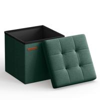 Opvouwbare bank van 30 cm met opbergruimte, Vintagegroen