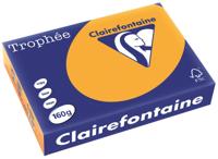 Clairefontaine Trophée Pastel, gekleurd papier, A4, 160 g, 250 vel, oranje