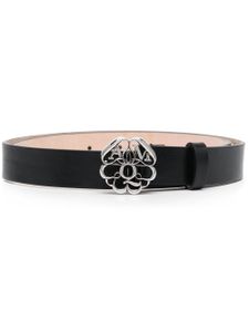 Alexander McQueen ceinture à boucle logo - Noir