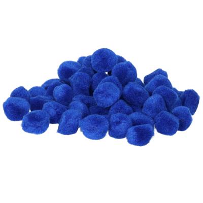 Rayher Hobby knutsel pompons - 15 mm - blauw - 60x stuks - vormen/figuren/bolletjes
