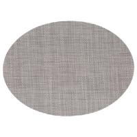 Placemat Maoli - ovaal - grijs - 48 x 35 cm - kunststof - onderlegger Placemat Maoli - ovaal - grijs - 48 x 35 cm - kunststof - onderlegger