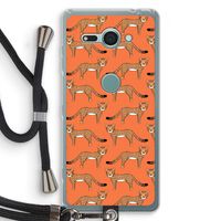 Cheetah: Sony Xperia XZ2 Compact Transparant Hoesje met koord
