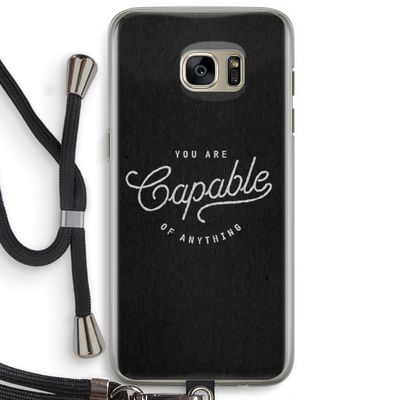 Capable: Samsung Galaxy S7 Edge Transparant Hoesje met koord