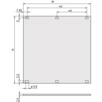 nVent SCHROFF 30818434 Frontpaneel 2 stuk(s)