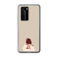 I drink wine: Huawei P40 Pro Transparant Hoesje