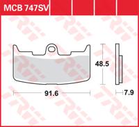 TRW Remblokken, en remschoenen voor de moto, MCB747SV Sinter street