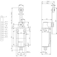 Siemens 3SE51140CH611AC5 3SE5114-0CH61-1AC5 Positieschakelaar 4 A Instelbare zwenkbare hendel, Metalen hendel, RVS spoel IP66/IP67 1 stuk(s)