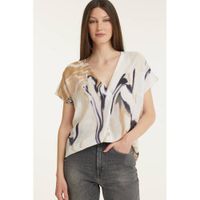 Inwear top Hazini met all over print ecru/beige - thumbnail