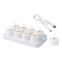 Kaars LED Lumineo 486715 Wit Herlaadbaar Binnenkant (8 Stuks) Kaars LED Lumineo 486715 Wit Herlaadbaar Binnenkant (8 Stuks)