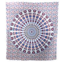 Authentiek Mandala Wandkleed Katoen Rood/ Blauw (240 x 210 cm)