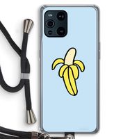 Banana: Oppo Find X3 Pro Transparant Hoesje met koord