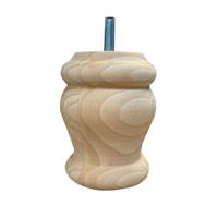 Meubelpoot rond Ø 9 cm en hoogte 12 cm van massief hout (M8)
