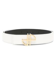 Patou ceinture en cuir à boucle JP - Blanc