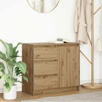 Dressoir lade 71x35x65 cm spaanplaat artisanaal eikenkleurig