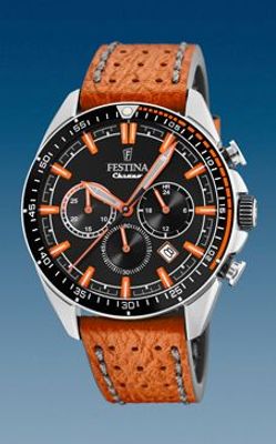 Horlogeband Festina F20377-4 Leder Cognac 22mm