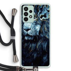 Darkness Lion: Samsung Galaxy A52s 5G Transparant Hoesje met koord