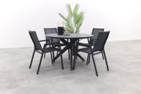 Atmos/Dublin ronde tuinset - 5-delig - 120 cm.