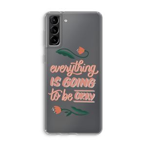 Optimistic flower girl: Samsung Galaxy S21 Plus Transparant Hoesje
