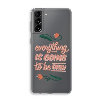 Optimistic flower girl: Samsung Galaxy S21 Plus Transparant Hoesje