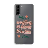 Optimistic flower girl: Samsung Galaxy S21 Plus Transparant Hoesje