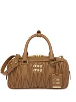 Miu Miu sac matelassé Arcadie en cuir nappa - Marron