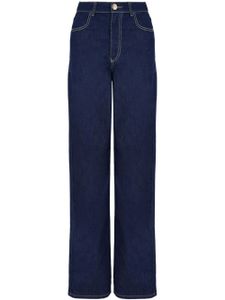 Emporio Armani jean droit à taille haute - Bleu