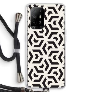 Crazy pattern: Oppo A95 5G Transparant Hoesje met koord