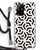 Crazy pattern: Oppo A95 5G Transparant Hoesje met koord