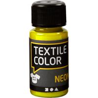 Creativ Company Textile color dekkende textielverf - neon geel, 50ml