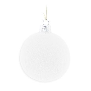 1x Witte Cotton Balls kerstballen 6,5 cm kerstboomversiering