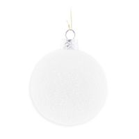 1x Witte Cotton Balls kerstballen 6,5 cm kerstboomversiering - thumbnail