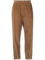 Brunello Cucinelli pantalon fuselé en velours côtelé - Marron