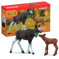 Vrouwelijke elanden met kalfsfiguren, wilde dieren, Schleich 42629 Wild Life, voor kinderen vanaf 3 jaar