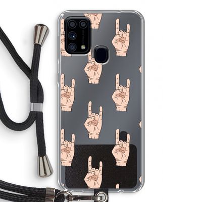 Rock: Samsung Galaxy M31 Transparant Hoesje met koord