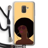 Golden hour: Samsung Galaxy A8 (2018) Transparant Hoesje met koord