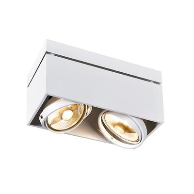 SLV Vierkante plafondspotKardamod Surface Square ES111 2-lichts wit - 117111