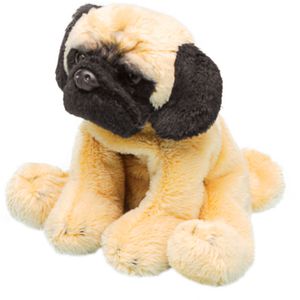 Pluche knuffel dieren Mopshond hond 13 cm