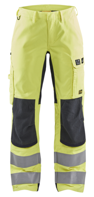 Blåkläder Multinorm dames werkbroek Inherent met stretch 71911512 | High-Vis Geel/Marineblauw | Maat 42 - 7330509805763