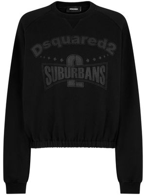DSQUARED2 sweat en coton à imprimé graphique - Noir
