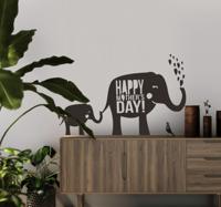 Muursticker olifanten Moederdag